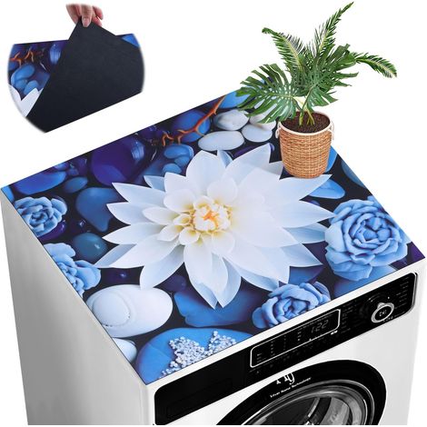 1 Tapis Protection Machine A Laver 60x60cm Antidérapant Housse Sèche Linge Imperméable Pour Buanderie (1/5)