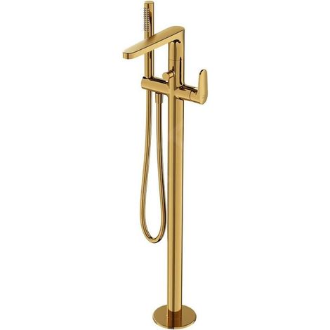 Cersanit Inverto - Mitigeur de baignoire pour montage au sol, avec corps d´encastrement, doré S951-286 (1/3)