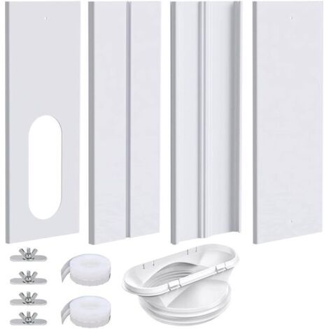BARKBUSTERS Kit de FenêTre pour Climatiseur Portable avec Coupleur 2 en 1, éVent de FenêTre AC Universel pour Tuyau de 5,1 Pouces/5,9 Pouces de DiamèTre (1/4)