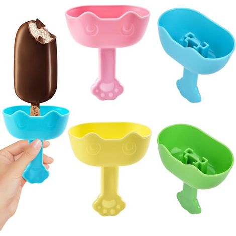Ensemble de 4 bacs à glaçons anti-gouttes, réutilisables, avec protection anti-gouttes colorée, idéal pour les enfants et les fêtes d'été au bord de la piscine. (1/5)