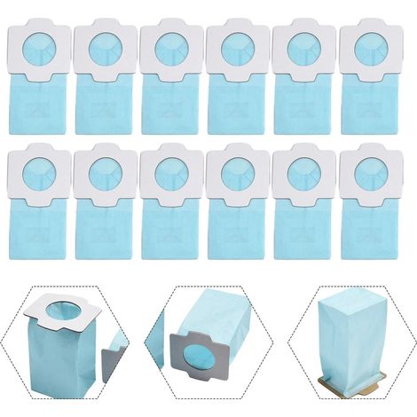 12 Staubbeutel – passend für Makita DCL182ZB, DCL182, CL107FD, DCL282, CL121D, CL002G – 194566-1 Blau – für Akku-Handstaubsauger (1/2)