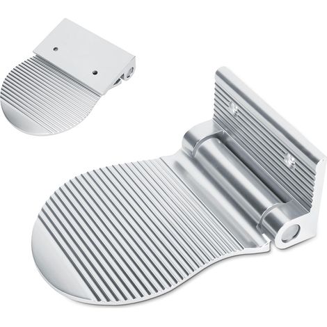 Reposapiés para ducha, reposapiés para ducha, reposapiés, pedal de pedestal para baño, espacio de montaje en pared de aluminio, pedal antideslizante para entrada de baño (plateado) (1/5)