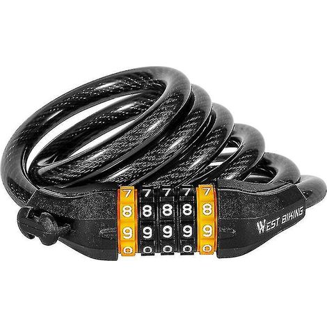Kombinations-Fahrradschloss 1,2 m/1,5 m, robust und langlebig – 4 digitale Codes (1/4)
