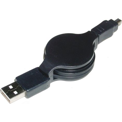 BeMatik - Rétractable USB 2.0 Cable pour 120cm Minolta (AM/Minolta8P) (1/4)