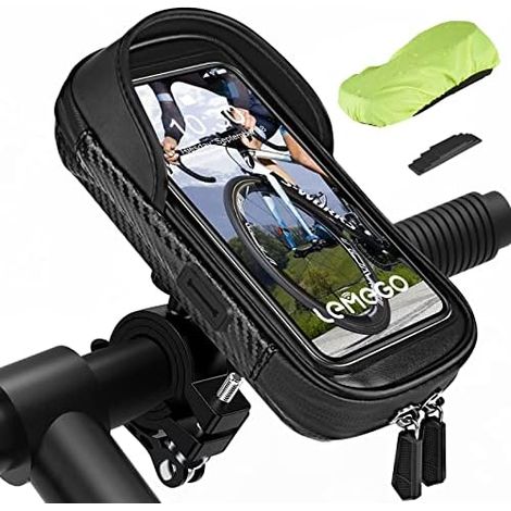Handyhalterung Fahrrad Wasserdicht Handyhalter Motorrad 360°Drehbarem Fahrradhalterung Lenkertasche für 4.7-7 Zoll Smartphone mit Regenhaube Fahrradtasche Fahrradlenker Halter Tasche (1/5)