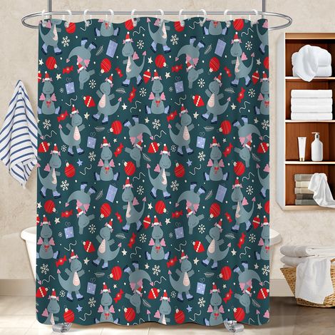 Rideau de douche tissu polyester 180x180 cocooning bâche polyester douche pour une petite salle de bain (1/5)