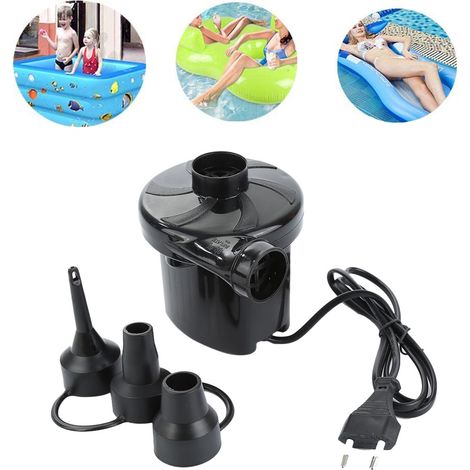 Pompe Électrique, Pompe à Air Électrique, Gonflage et Dégonflage Pompe Électrique avec 3 Buses pour Matelas Gonflable, Camping, Coussin Gonflable, Lit, Bateau, Anneau de Natation (1/5)