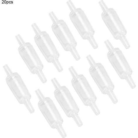 Lot de 20 valves anti-retour unidirectionnelles en plastique pour pompe à air d'aquarium, accessoires pour aquarium. (1/5)