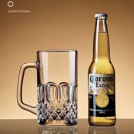 Set aus 2 großen, gravierten Klarglasgläsern, 500 ml, robust für Bier, Kaffee oder Limonade, ideales Geschenk für Männer und Väter