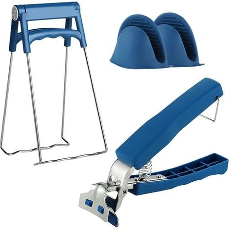 3 Pièces Pince Anti-Chaud en Acier Inoxydable, Clip Antidérapant pour Bols Chauds, Accessoire Cuisine Résistant à la Chaleur