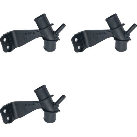 Convient pour 3 adaptateurs de connecteur de tuyau de refroidissement 16577-0T030 165770H010 165770T030, compatible avec les modèles 2009-2017, en plastique noir.