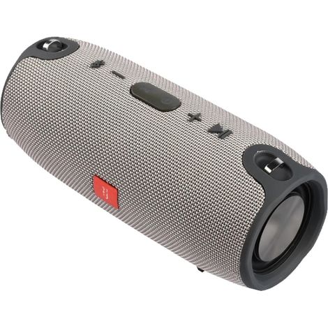 Enceinte Bluetooth portable grise avec un son puissant et une conception robuste pour écouter de la musique partout (1/4)
