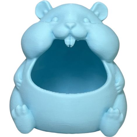 Affascinanti organizer da scrivania a forma di cestino, di colore blu.