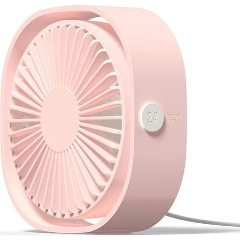 Ventilateur USB Mini Ventilateur Portable de Table Ventilateur Bureau Silencieux 3 Vitesses Réglable - Rose-Fei Yu (1/5)
