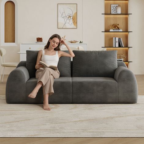 Petit canapé, Tissu, Sans ossature + Compressé + Sans montage, Salon + Chambre, Confortable (1/5)