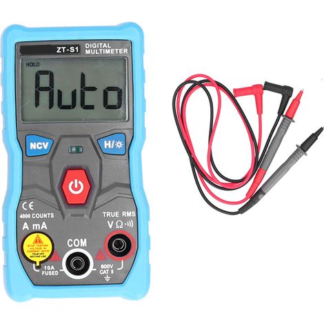 ZT-S1 Multimètre Numérique Portatif Mini Testeur AC DC Tension Courant Résistance Électrique (1/5)