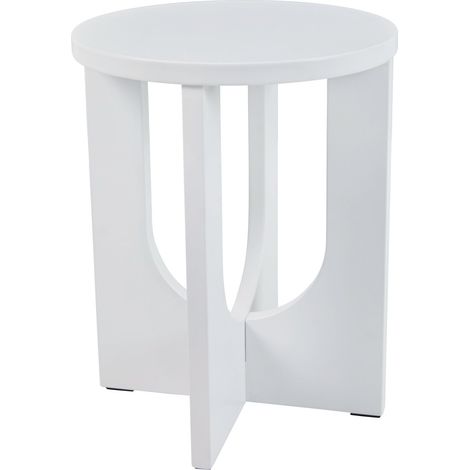 Tavolino laterale 50 x 40 cm MDF bianco 030010923