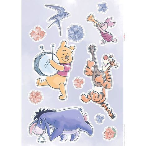 Stickers muraux- Disney Winnie l'Ourson - Flowers & Music