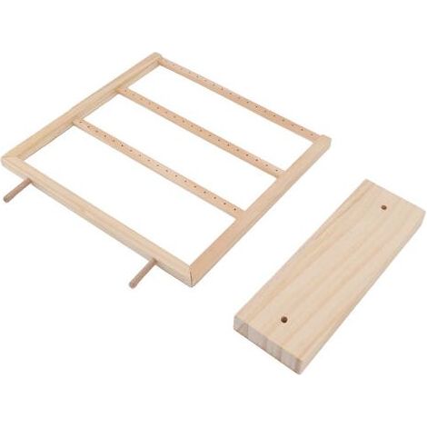 Hängender Ohrringhalter, Ohrring-Organizer-Ständer aus Holz für Schmuck (3-lagig) (1/4)