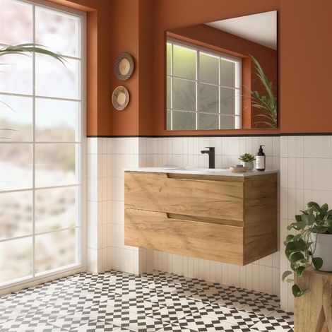 Badezimmermöbel VIMA 1000 EICHE AFRIKA + Waschtisch (1/2)
