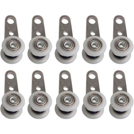 Lot de 10 roulettes en métal et plastique 19mm – Charge 20kg – Dimensions 4,5 x 1,9 cm – Pour meubles de bureau et penderies (1/5)