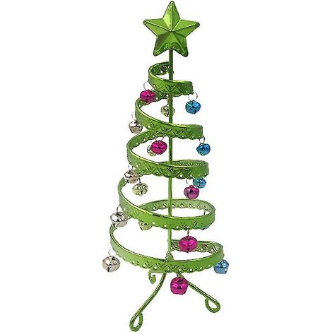 Tischweihnachtsbaum mit spiralförmigen Edelsteinen – Tischweihnachtsbaum aus Metall (1/5)