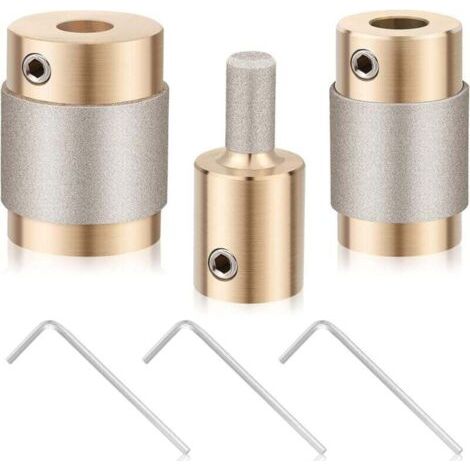 Forets diamantés pour meuleuse de verre, 3 tailles (1 pouce, 3/4 pouce, 1/4 pouce) pour outils de vitrail