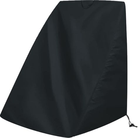 Funda protectora para carrete de manguera de jardín, portátil, impermeable y a prueba de polvo para exteriores, con cordón ajustable - 66x63x88cm, negra (1/5)