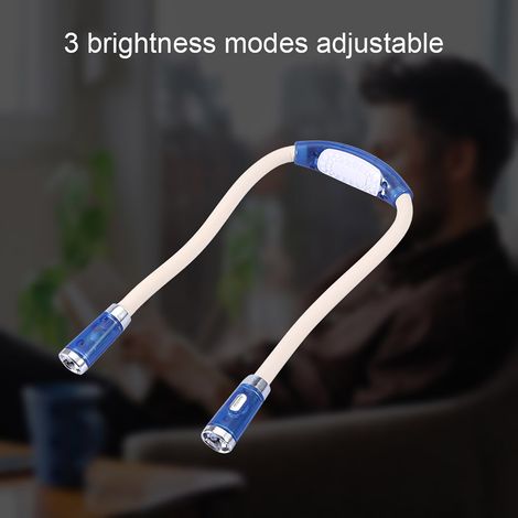 Flexible, verstellbare LED-Hängelampe zum Umarmen, freihändig nutzbar, zum Lesen im Dunkeln (Blau) (1/5)