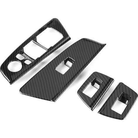 Jeffergarden 4 pièces garniture de couverture de cadre de bouton de levage de commutateur de fenêtre de voiture pour BMW série 5 G30 2017-2018(2) (1/4)