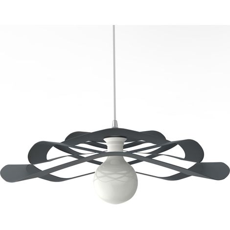LUMICOM KAMI Plafoniera, 1X E27, max 42W, metallo, antracite, D.60cm
