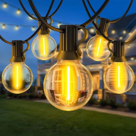 Guirlande Lumineuse Guinguette Extérieur LED 20M/65.5FT Ampoules G40 Exterieure Lumiere Jardin IP44 Imperméable Guirlandes Terrasse Lumineuses Connectable Pergola Balcon Mariage Extérieur Décoration (1/5)