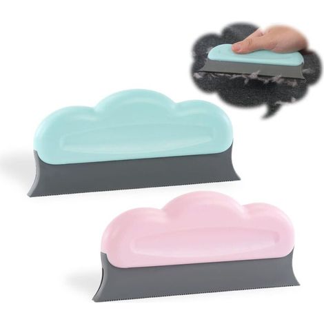 2 Pcs Brosse à Poils D'animaux épilateur Réutilisable pour Animaux de Compagnie 2 Couleur Brosse Anti Poils Animaux Chat & Chien pour Vêtements Lit Tapis Canapé Voiture (Bleu + Rose) (1/5)
