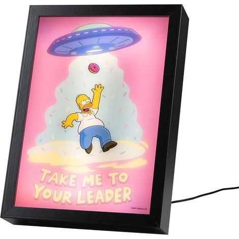 Grupo Erik LR011 The Simpsons Homer Quadro LED Retroilluminato 15 Modalita' Luce USB 20x28 cm