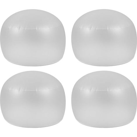 de 4 supports inserts gonflables en PVC blanc pour