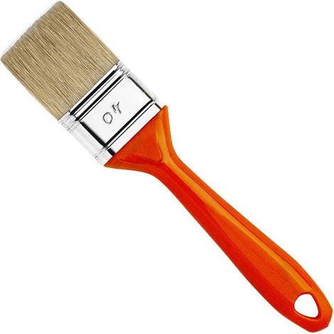 Gava pennello pennellessa pura setola bionda 60 mm art.175 con manico in plastica per smalti vernici pitture made in Italy Setola bionda 60 mm (1/4)