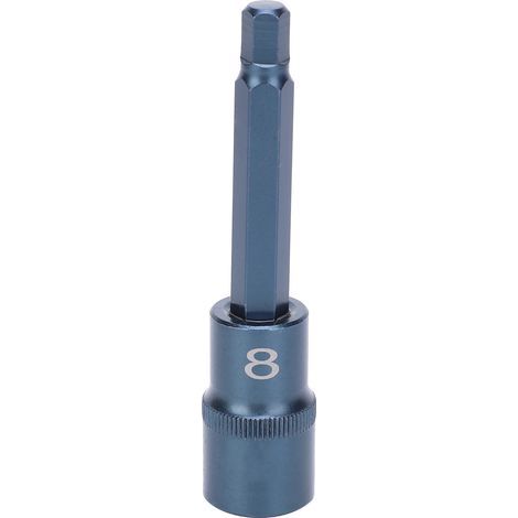 Tournevis hexagonal à douille allongée, outil de quincaillerie manuel en acier allié métrique S2 100x8mm (1/5)