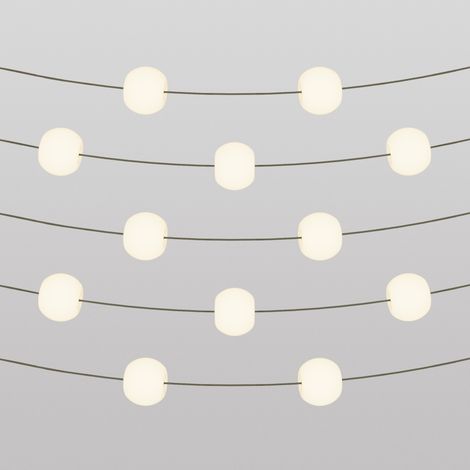 Creative Cables - Catena luminosa 12 punti luce da esterno IP67 Verde Oliva - Marina12 Cherry (1/4)