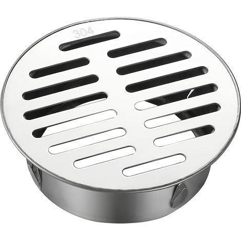 Round stainless steel floor drain – Anti-blocking sleeve for drain pipes – Prevents blockages and odors – Easy to clean (1/5)