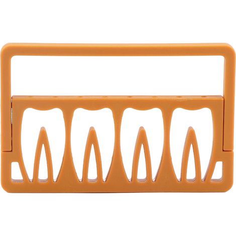 Support Autoclavable pour Fichiers Endodontiques, 8 Emplacements, 3 Couleurs (Orange) (1/5)
