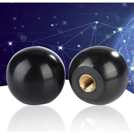 5 Pièces Poignée à Bille Bakélite Noire Insert Cuivre M12x40 pour Machine-Outil (1/5)