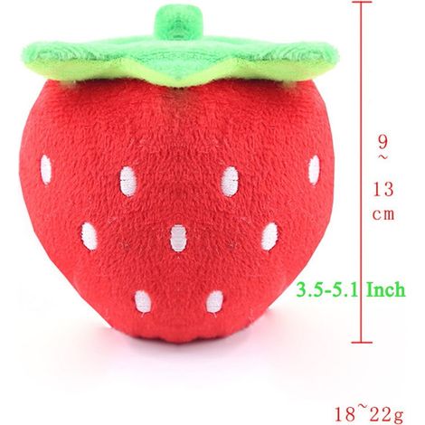 Jouet Chien Squeaky - Peluche Rongeable Pour Chiot Et Petit Chien - Forme Légume Fruits Vert - 14 x 13 x 5 cm - 1 Pièce (1/2)