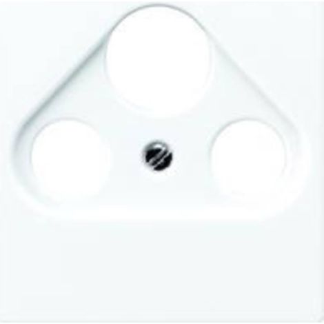 Jung Couvercle pour prises universelles Sat/BK 1gang, Duroplastique, Série AS, blanc A 561 PLSAT (1/2)