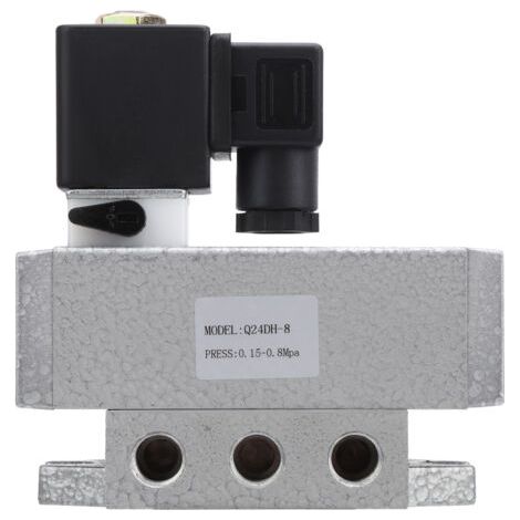 DEESSE SHOP-Électrovanne électrique G1/4 pouces, 2 positions, 4 voies carrées, commande unique directionnelle Q24DH‑8AC110V. (1/5)