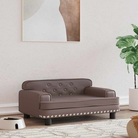 Hundebett Braun 70x45x30 cm Kunstleder