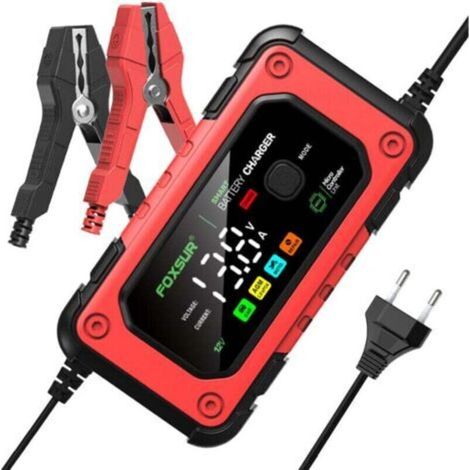 Mainteneur de Chargeur de Batterie Intelligent 12V/24V Protections Multiples de Réparation pour Voiture, Camion/AGM/Gel/Wet/SLA (1/4)