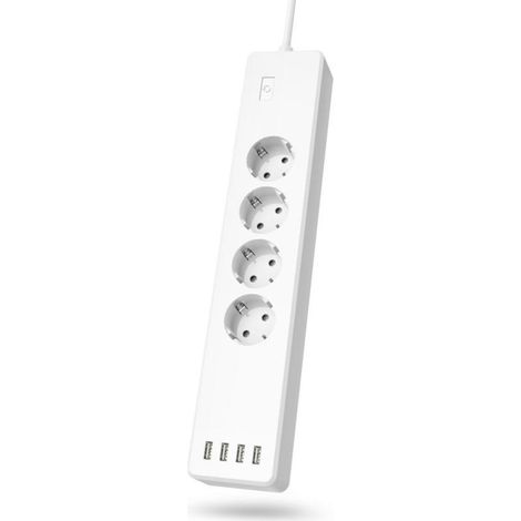 Hama Presa intelligente Wi-Fi 4 prese bianca 4 USB