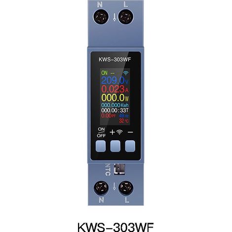 Interrupteur de compteur d'électricité Wi-Fi, AC85-270 V, connecteur Wi-Fi, compteur d'énergie intelligent, minuterie, compatible avec Alexa, compteur de consommation d'énergie
