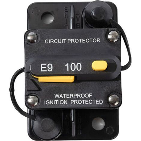 Disjoncteur, 100A Navire Etanche Réarmement Manuel Disjoncteur avec Interrupteur à Bascule pour Camions Autobus Véhicules Bateaux (1/4)