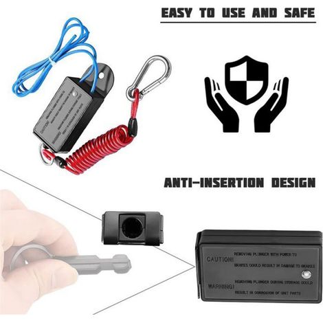 Interrupteur De Sécurité Pour Remorque - Câble Spiralé De Frein Électrique - 1,2 M - Pour Camping-Car Et Remorques - 1 Pièce (1/5)